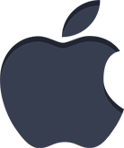 Apple-Logo auf Dunkelblau