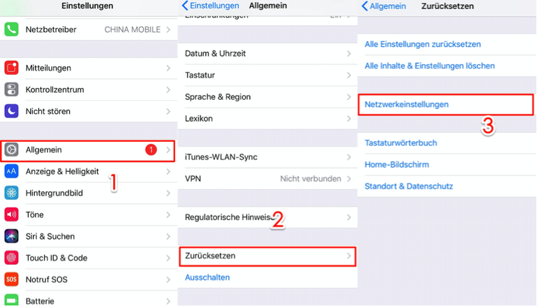 Mobiles Datennetzwerk konnte nicht aktiviert werden iOS 11