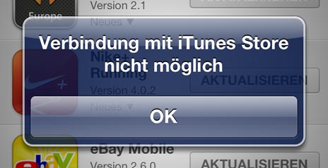 daily tip verbindung mit itunes store nicht moeglich0