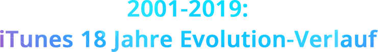 2001-2019: iTunes 18 Jahre Evolution-Verlauf