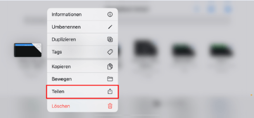 Bearbeitete Musik teilen