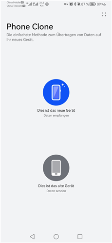 Daten über Phone Clone übertragen
