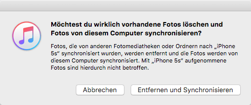 Fotos vom iPhone auf iPhone übertragen über iTunes