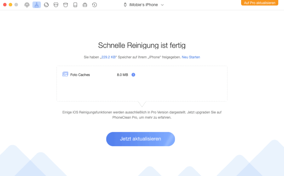 iOS15 - PhoneClean reinigen fertig