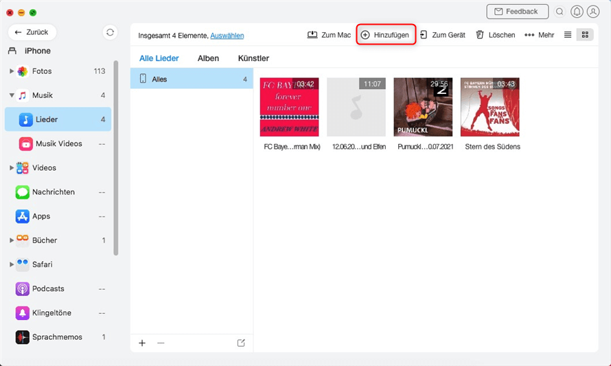 Musik auf iPhone ohne iTunes - Mac
