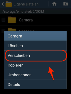 Samsung J5 Bilder auf SD-Karte verschieben