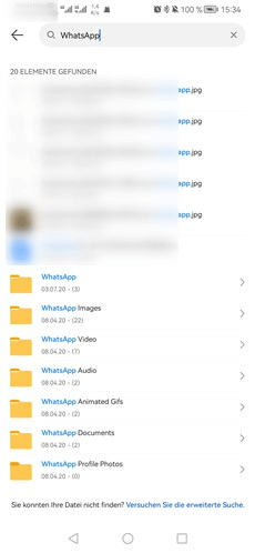 WhatsApp-Medien finden