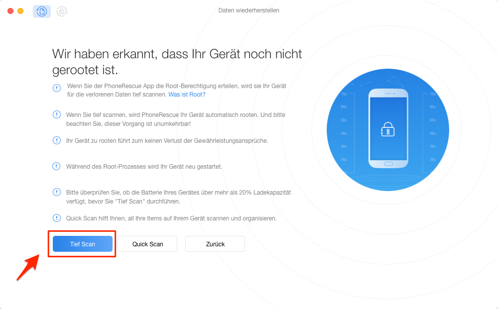 Samsung-GerÃ¤t manuell rooten und Daten von Samsung zugreifen â Schritt 2