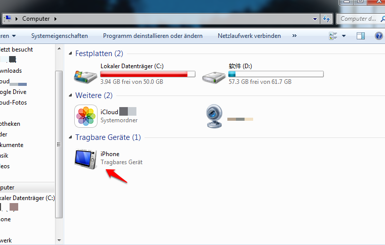 Wie bekomme ich Fotos vom iPhone auf den PC – Mit Windows Explorer