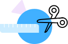 Scissors on ruler