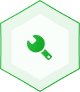 Green hexagon with wren