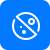 Blue and white smiley logo