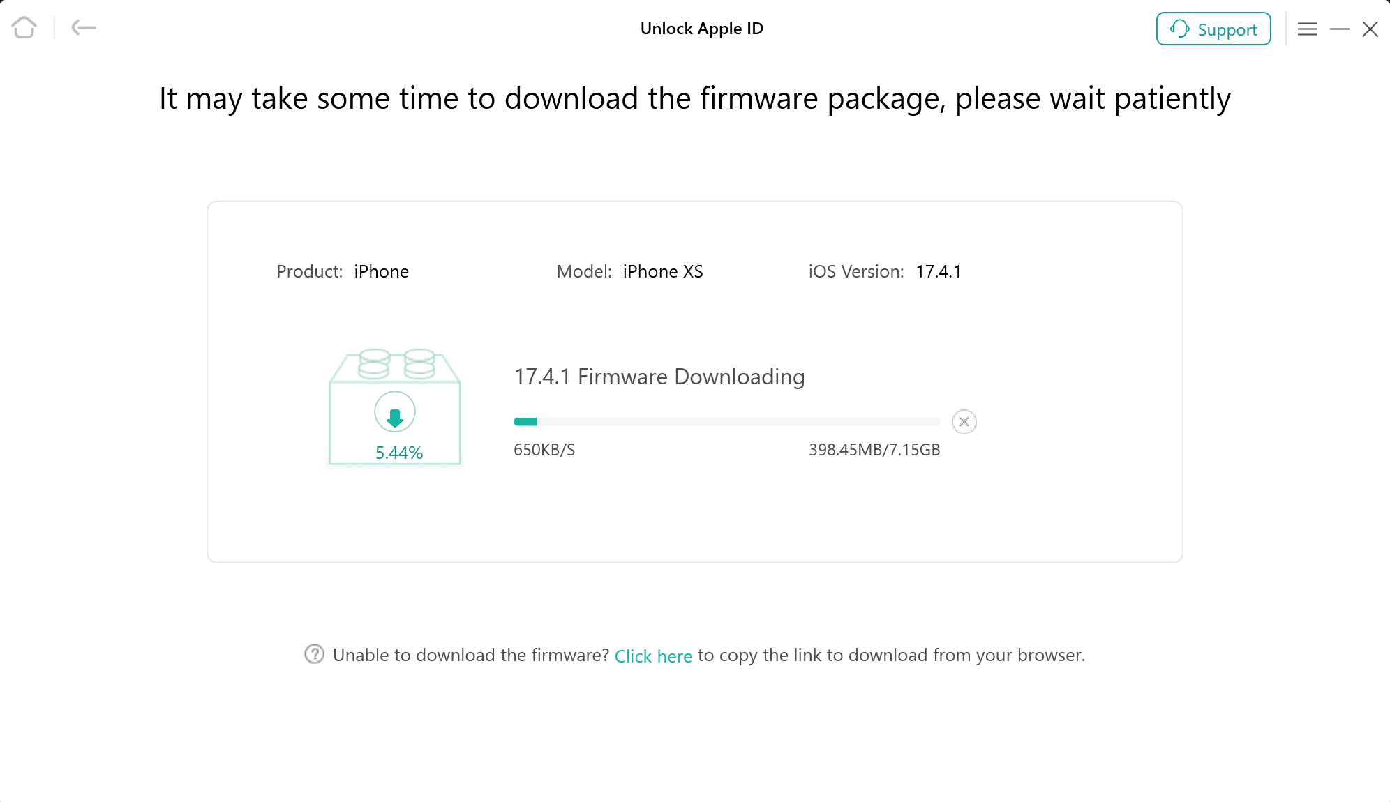 Firmware Package Downloading Process Will Start