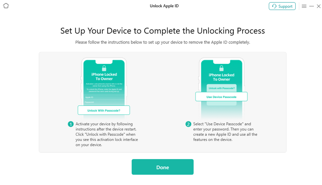 Set Up Your Device to Complete the Unlocking Process