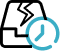 Clock with blue circle