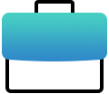 Blue and black box with black top