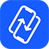 Blue circle with white arrow