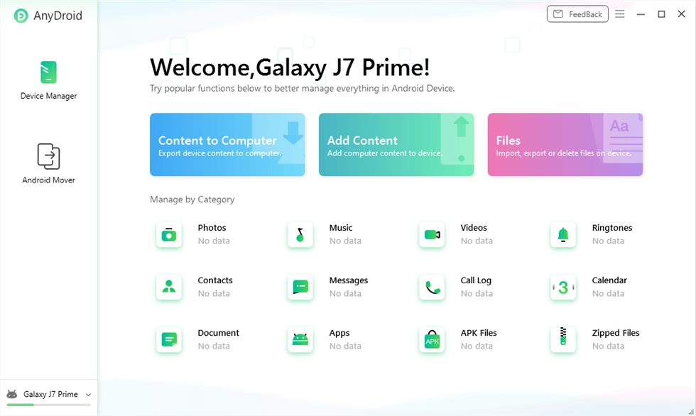 Launch AnyDroid and Connect Your Phone to Computer