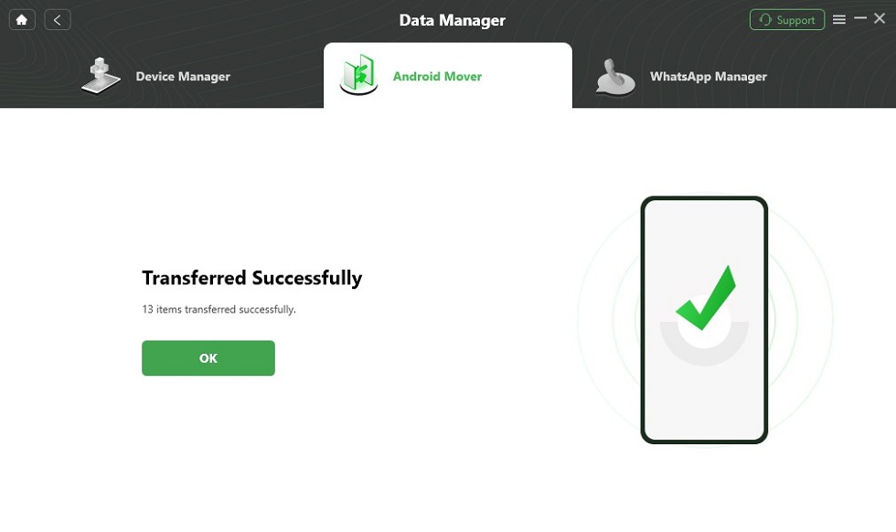 Data Transferred Successfully