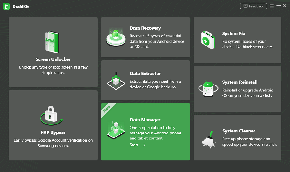 Choose Data Manager