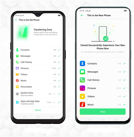 Transfer Data from Huawei to OPPO via OPPO Clone Phone