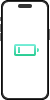 Teléfono celular con icono de batería