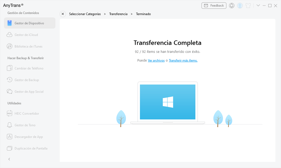 Cómo pasar archivos de iPad a PC con AnyTrans