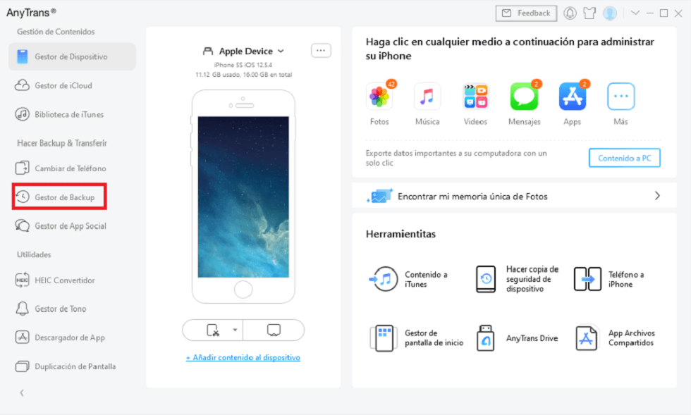 Conecta tu iPhone al ordenador con un cable USB