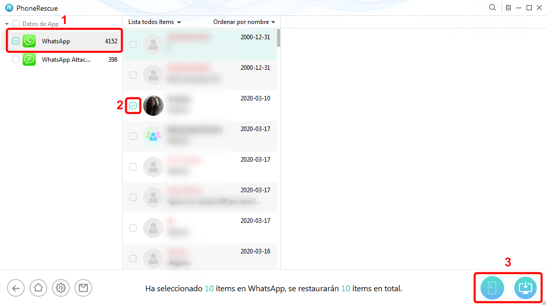 Descargar los datos de WhatsApp