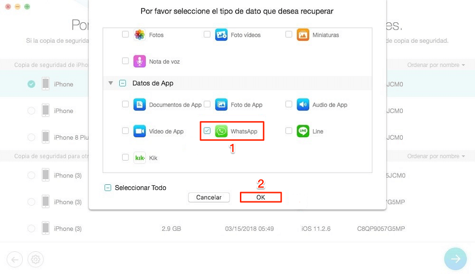 Ver mensajes eliminados de WhatsApp iPhone