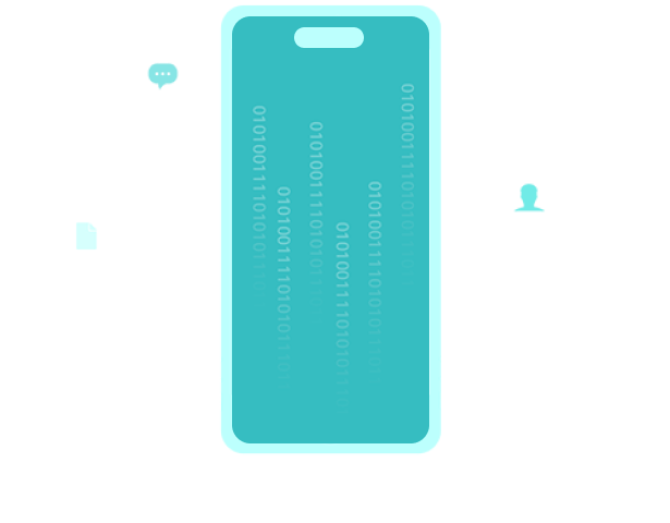 Téléphone avec cercles de données