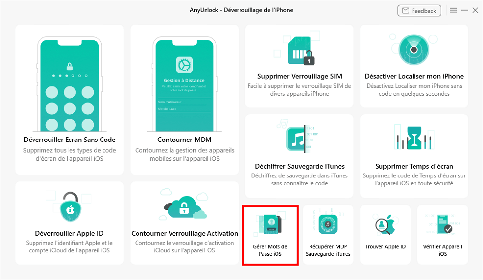 Gestionnaire des mots de passe iOS