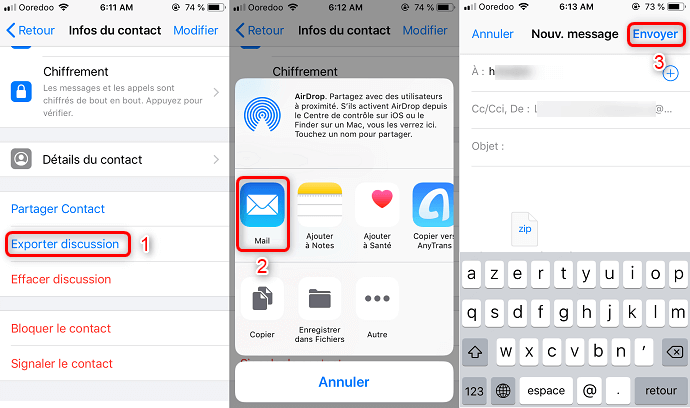 Exporter discussion WhatsApp via Email