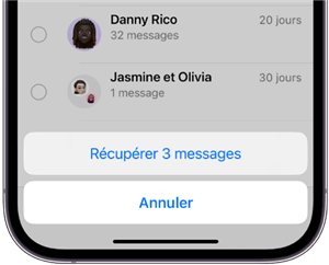 Récupérer les messages