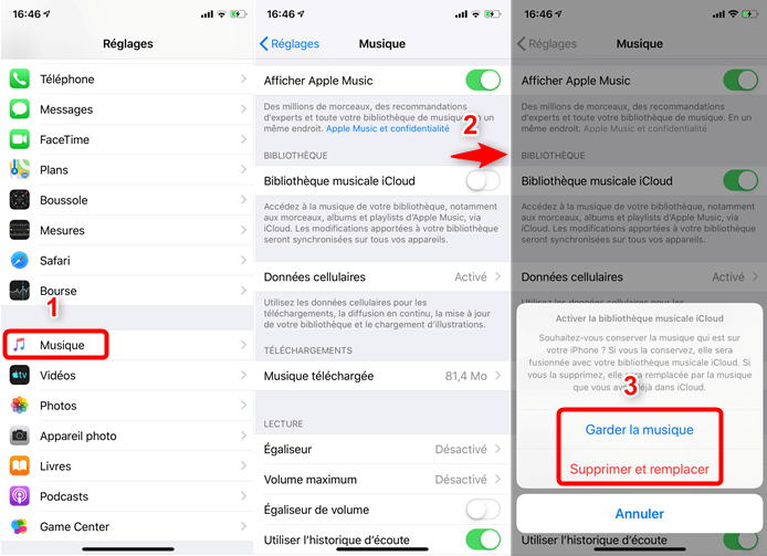Transférer de la musique iPhone sur Mac via iCloud