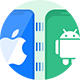 AppleとAndroidの携帯イメージ