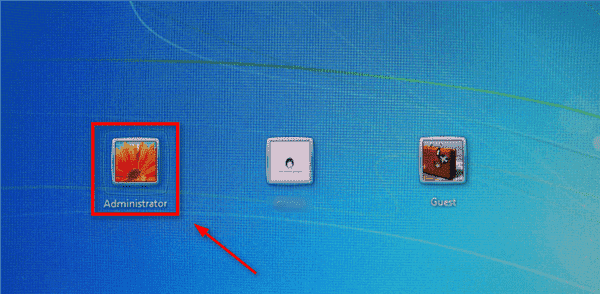 PCで管理者としてログインする