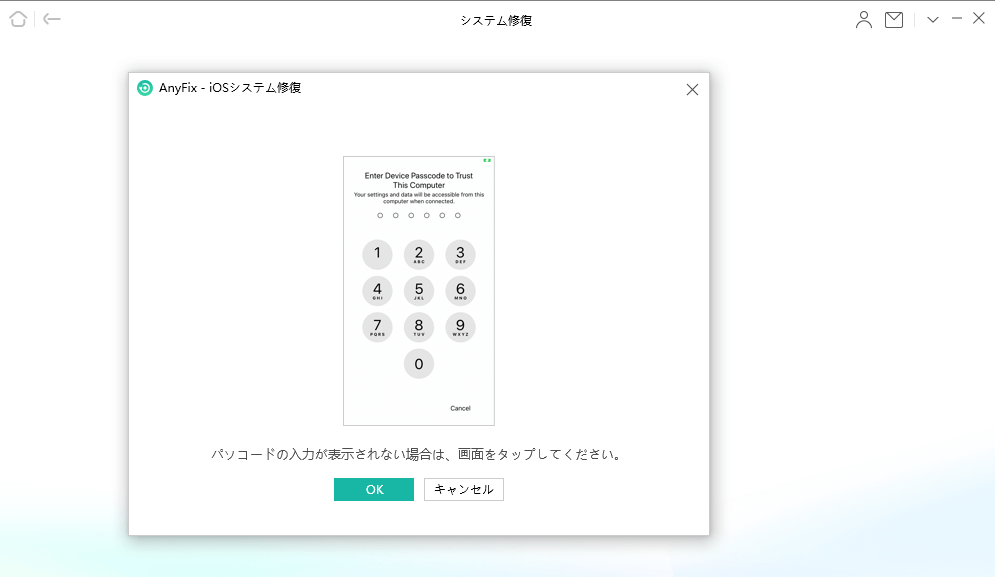 パスコード入力