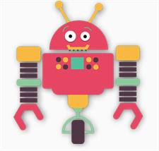 2つのレンチ付き赤ロボット